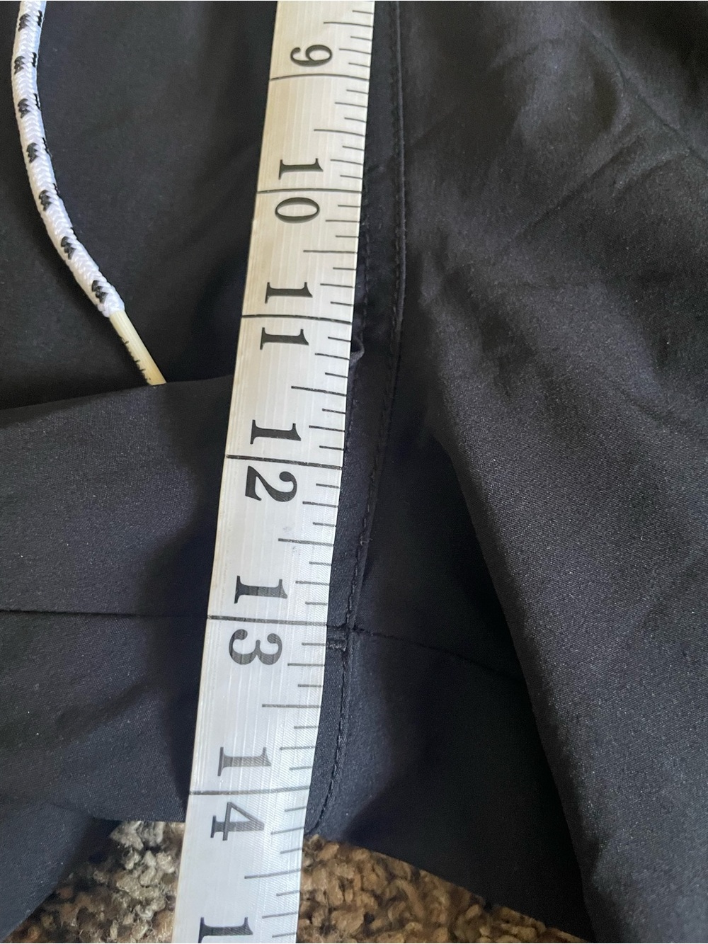 chubbies Black Swim Trunks with White Waistband and Drawstring - Picture 8 of 8